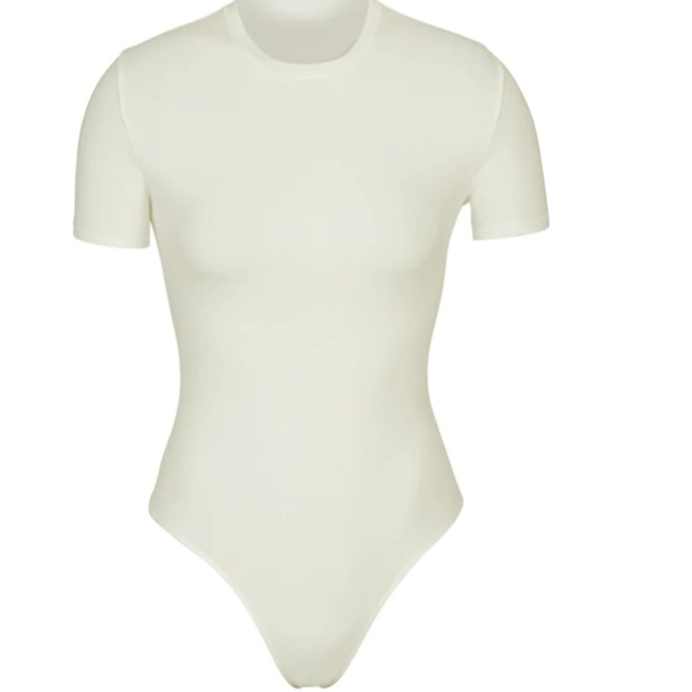 Skims Cotton Jersey T-Shirt Bodysuit